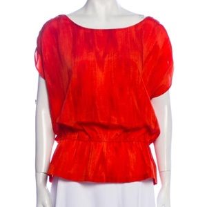 MICHAEL MICHAEL KORS
Bateau Neckline Short Sleeve Blouse